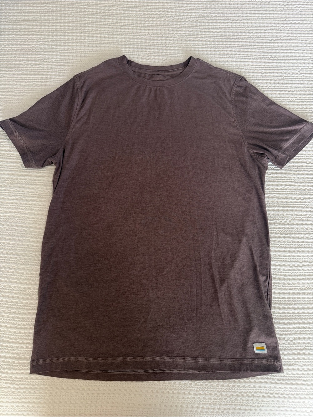 Vuori Strato Tech Short Sleeve Crew Tee in Rust